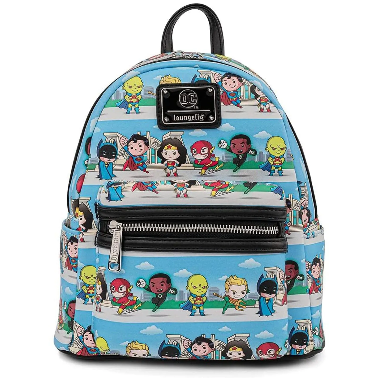 Loungefly DC Superheroes Chibi Lineup Mini Backpack