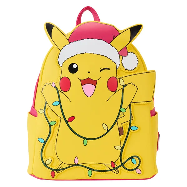 Loungefly - Pokemon - Santa Pikachu Christmas Lights Light Up Mini Backpack