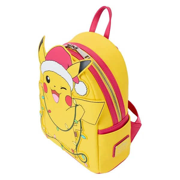 Loungefly - Pokemon - Santa Pikachu Christmas Lights Light Up Mini Backpack