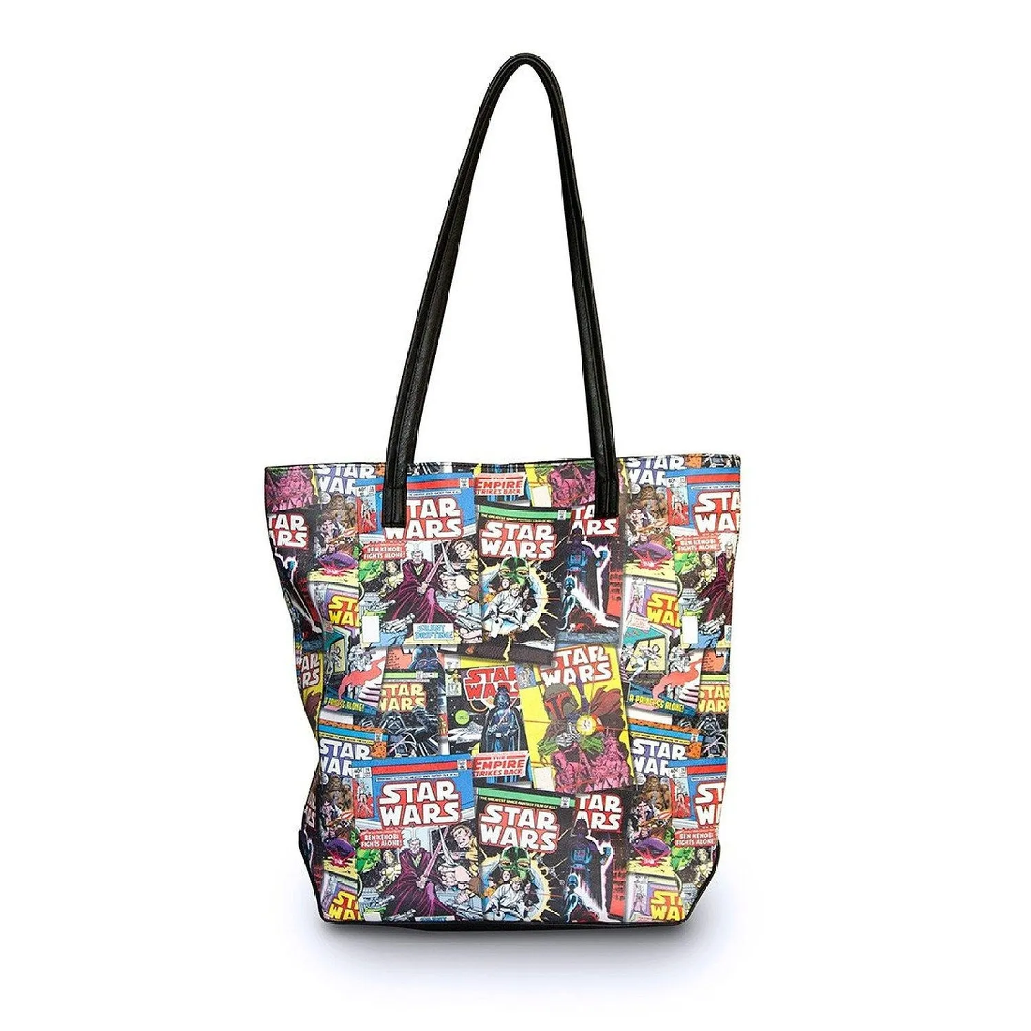 Loungefly Star Wars Color Comic Print Faux Leather Oversized Tote Bag Purse