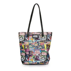 Loungefly Star Wars Color Comic Print Faux Leather Oversized Tote Bag Purse