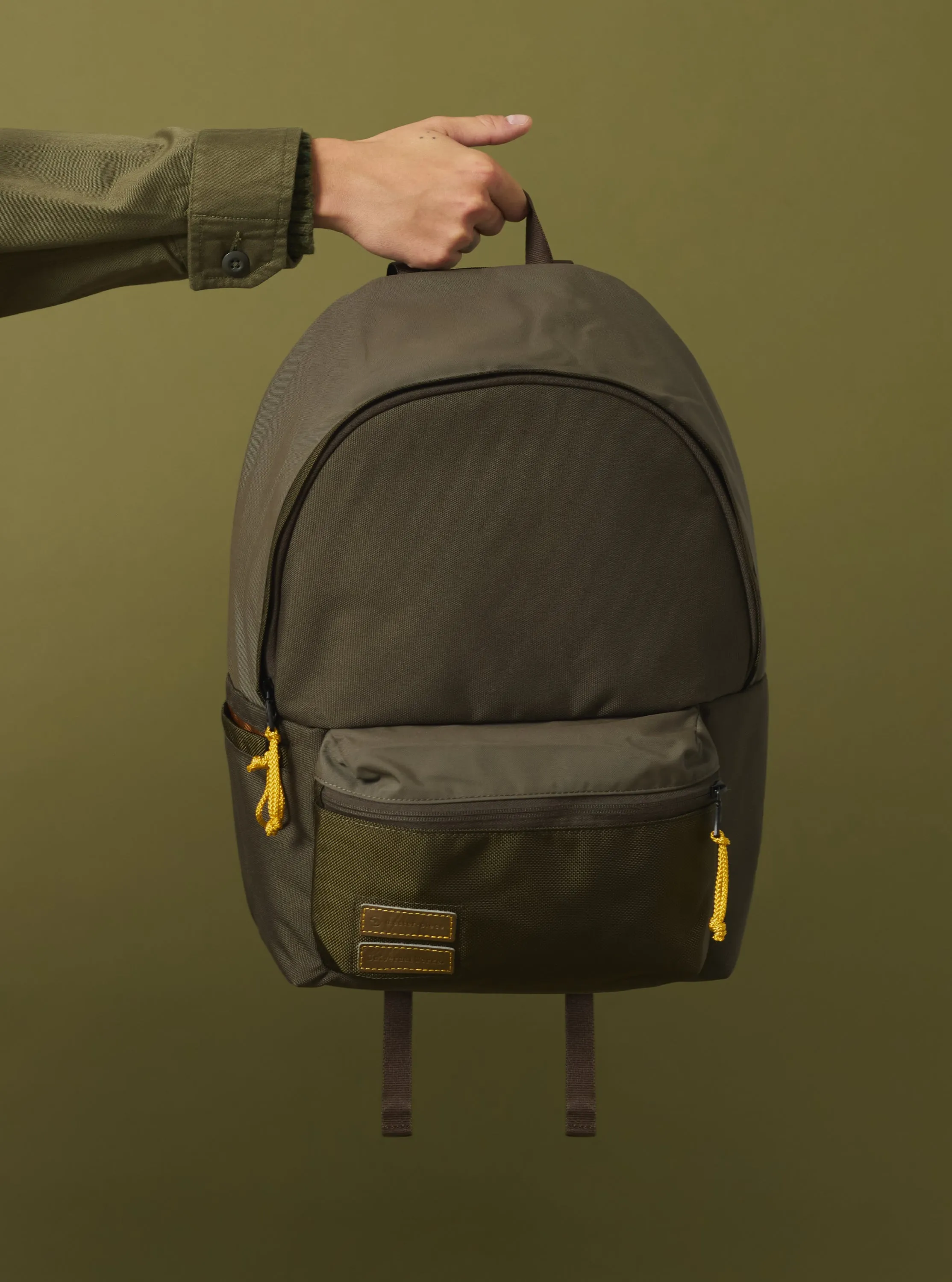 master-piece x Universal Works Backpack in Olive Recycled Tech Canvas