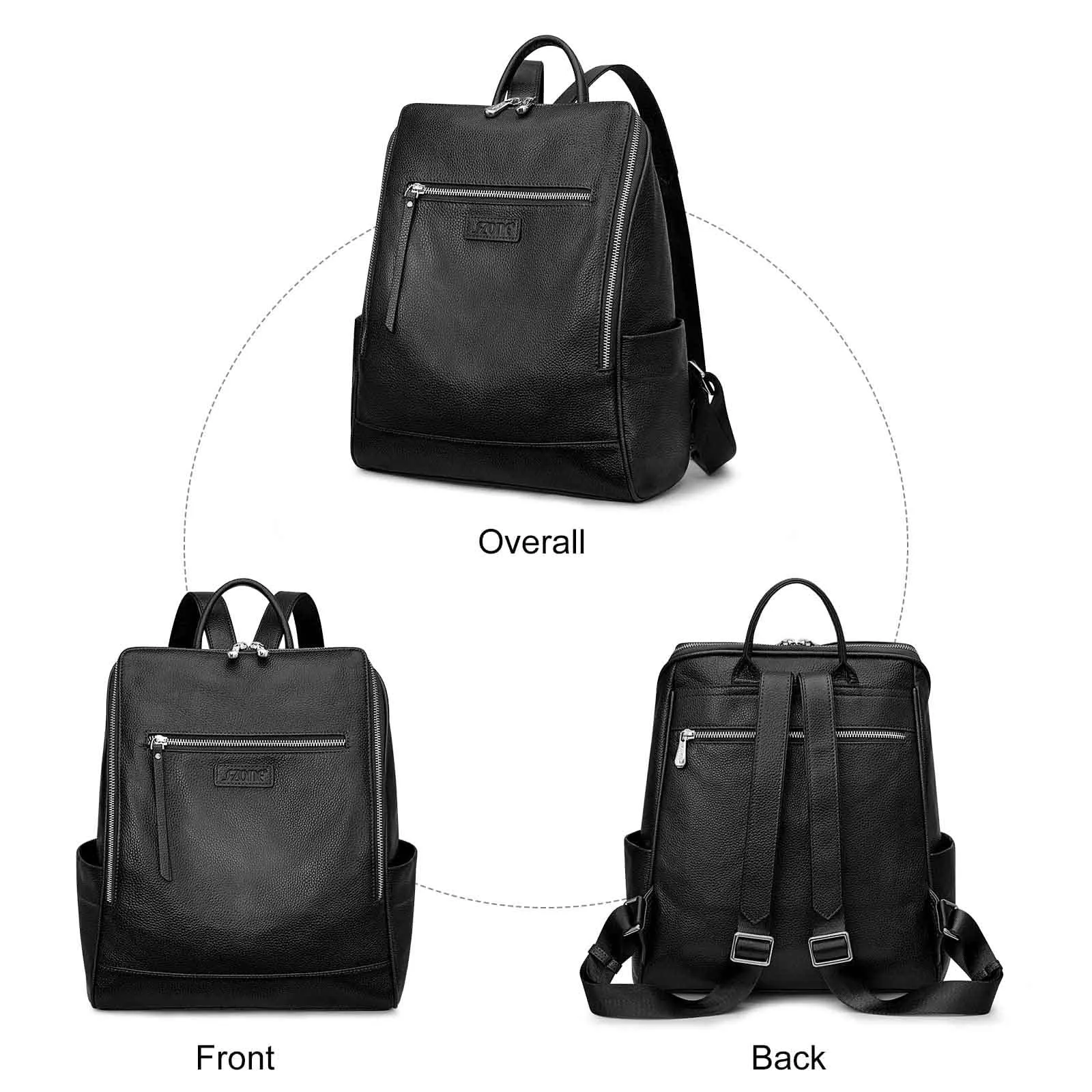 Medium Genuine Leather Women Backpack