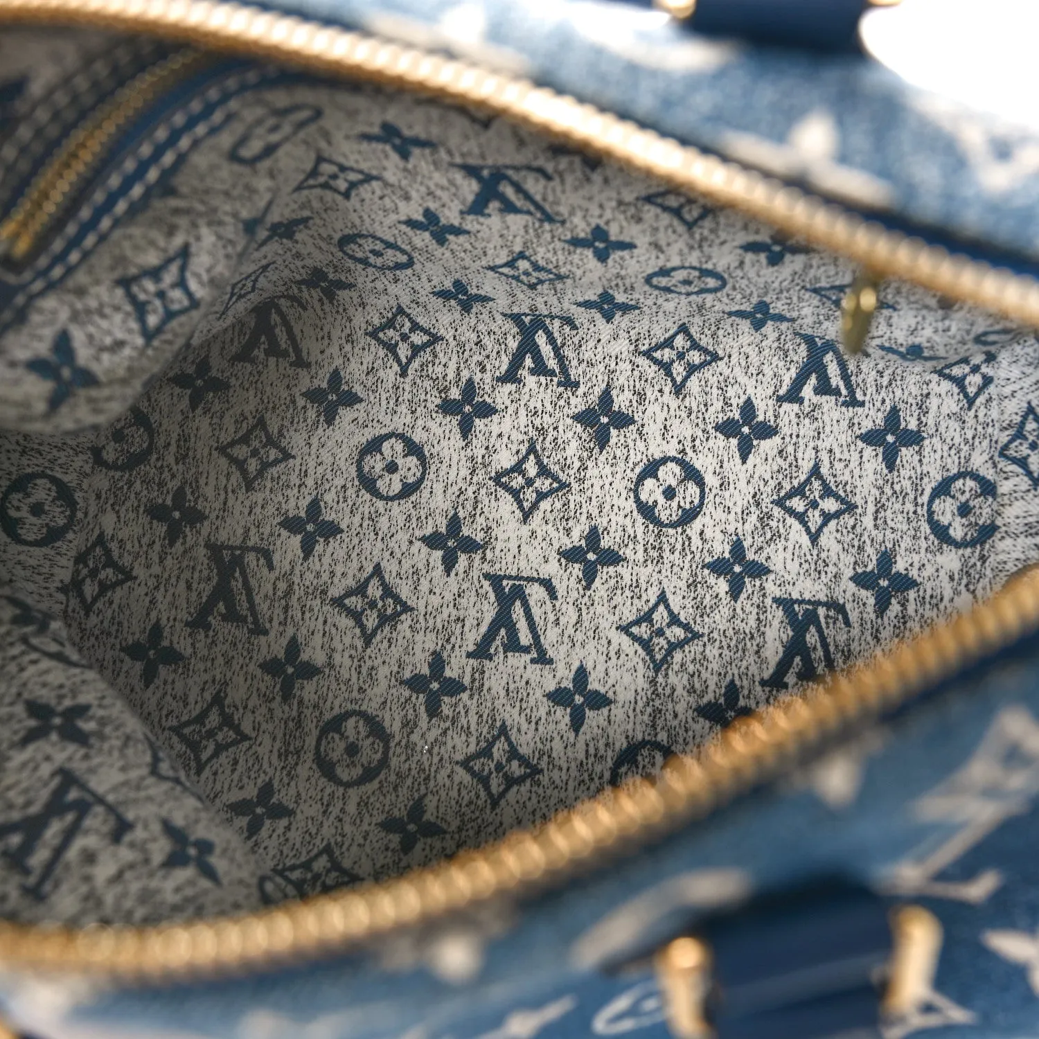 Monogram Jacquard Denim Speedy Bandouliere 25 Blue