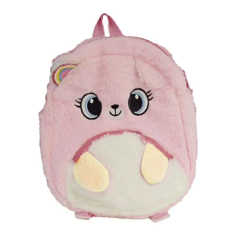 (NET)  Kawaii Colorful Fuzzy Plush Backpack