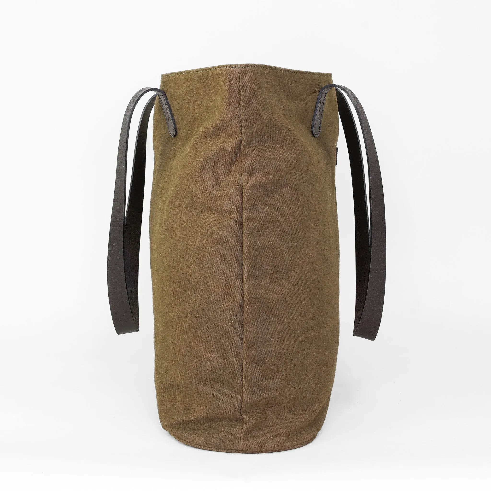 Olive Waxed Canvas Tote Bag