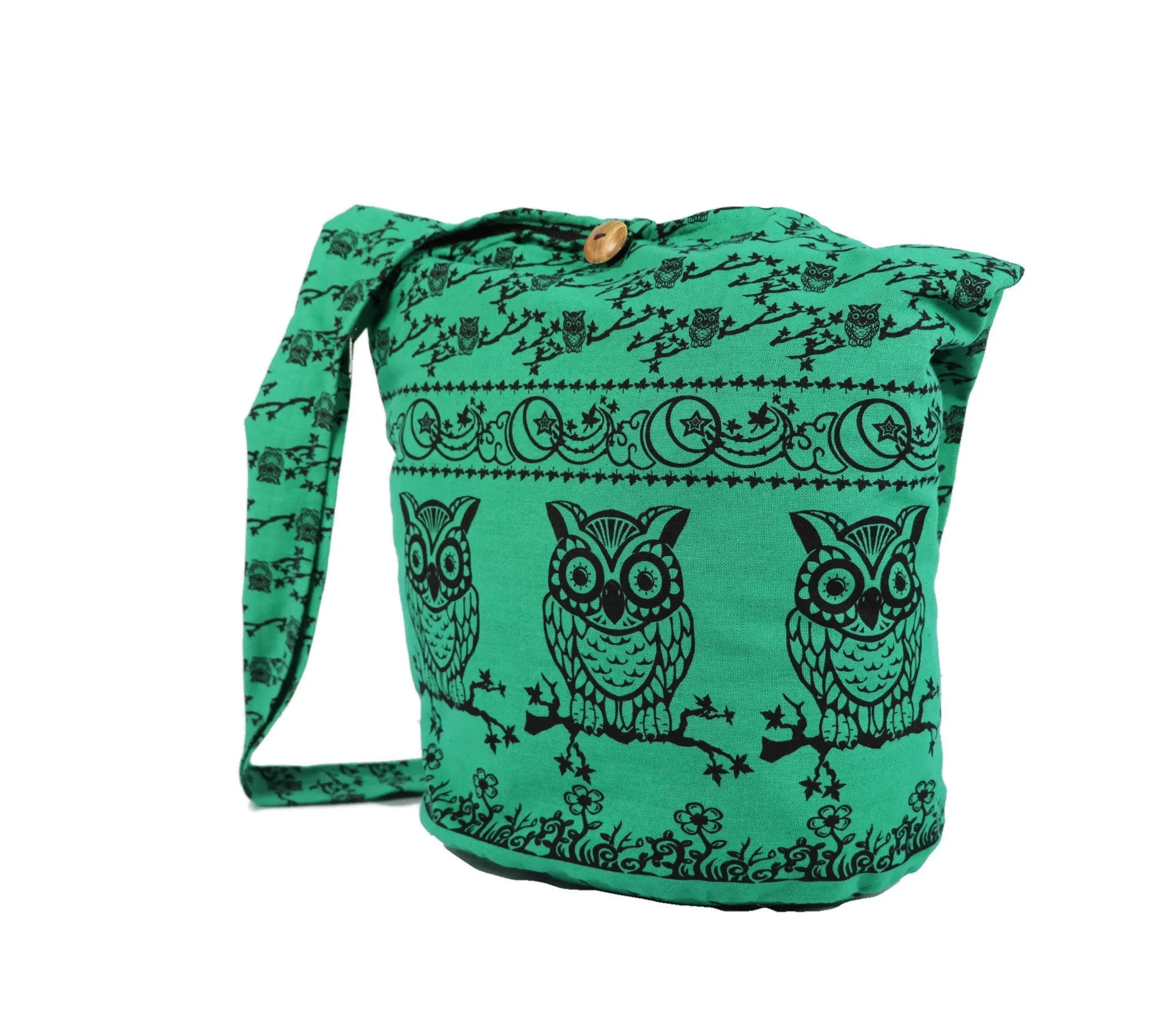 Owl Boho Hobo Shoulder bag Tote bag Vintage Travel Shoulder bag Bohemian Messenger bag purse Cross body Bag