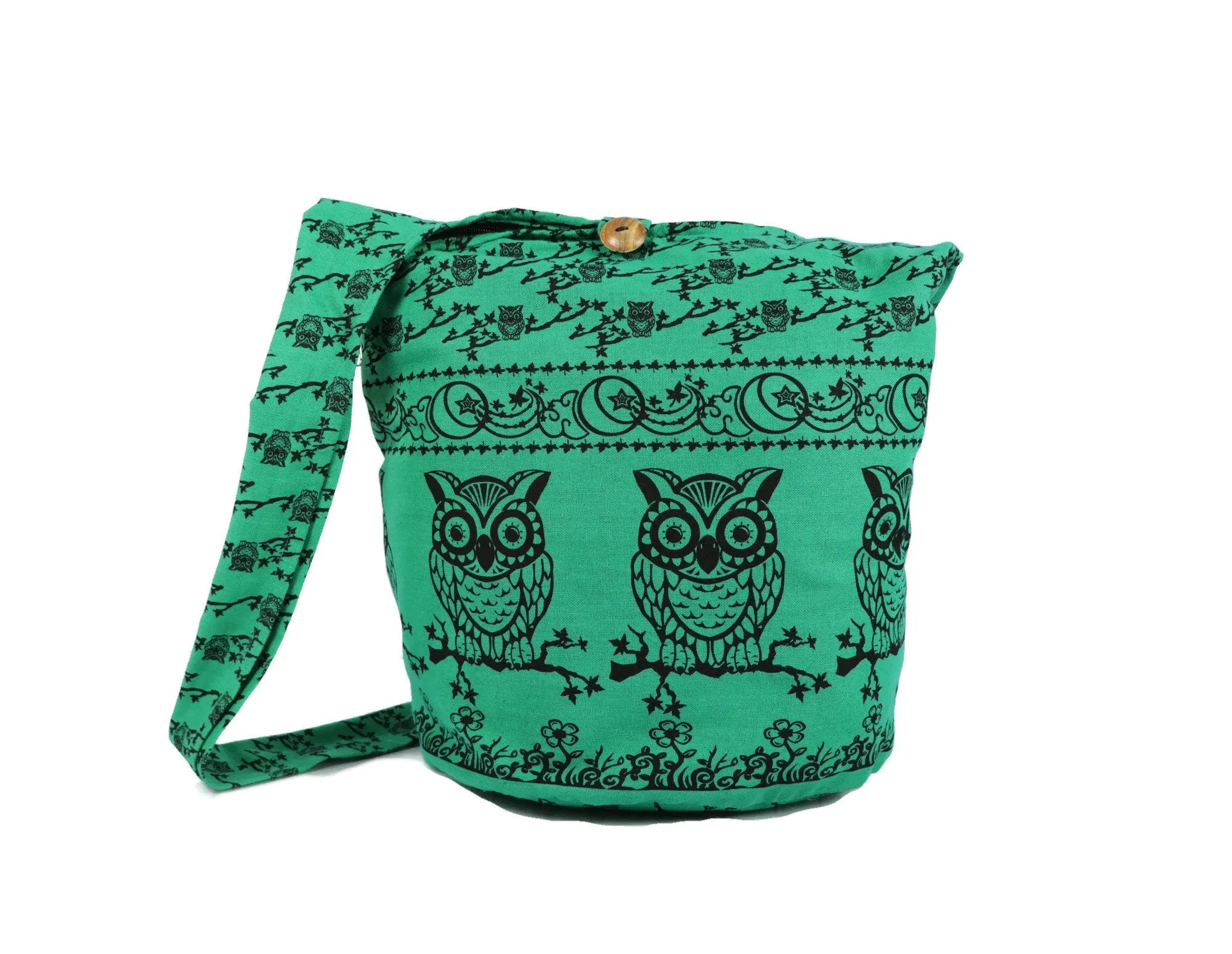 Owl Boho Hobo Shoulder bag Tote bag Vintage Travel Shoulder bag Bohemian Messenger bag purse Cross body Bag