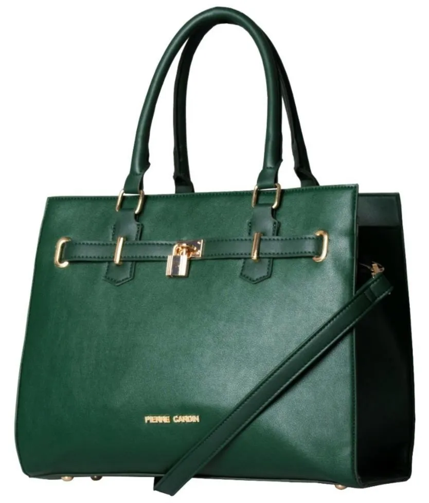 Pierre Cardin Becky Structured Satchel Handbag | Green