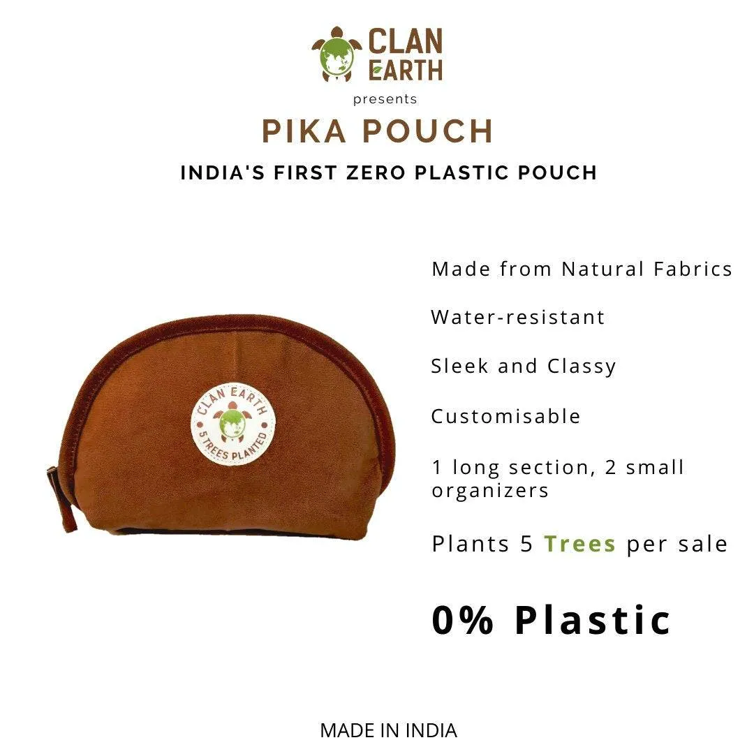 Pika Pouch - Plastic-free & Cruelty - free Organizer- Olive Green