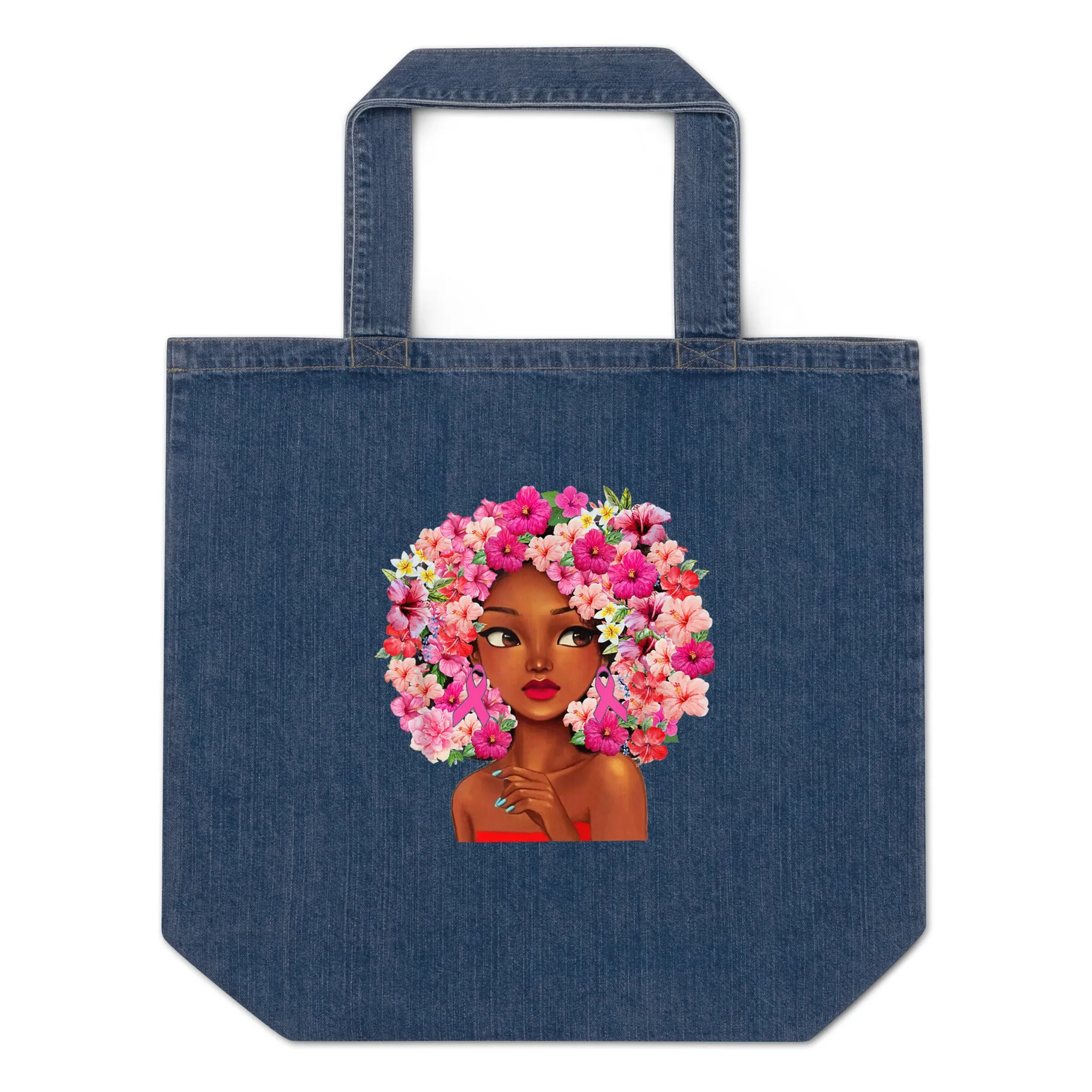 Pinky Look Organic denim tote bag