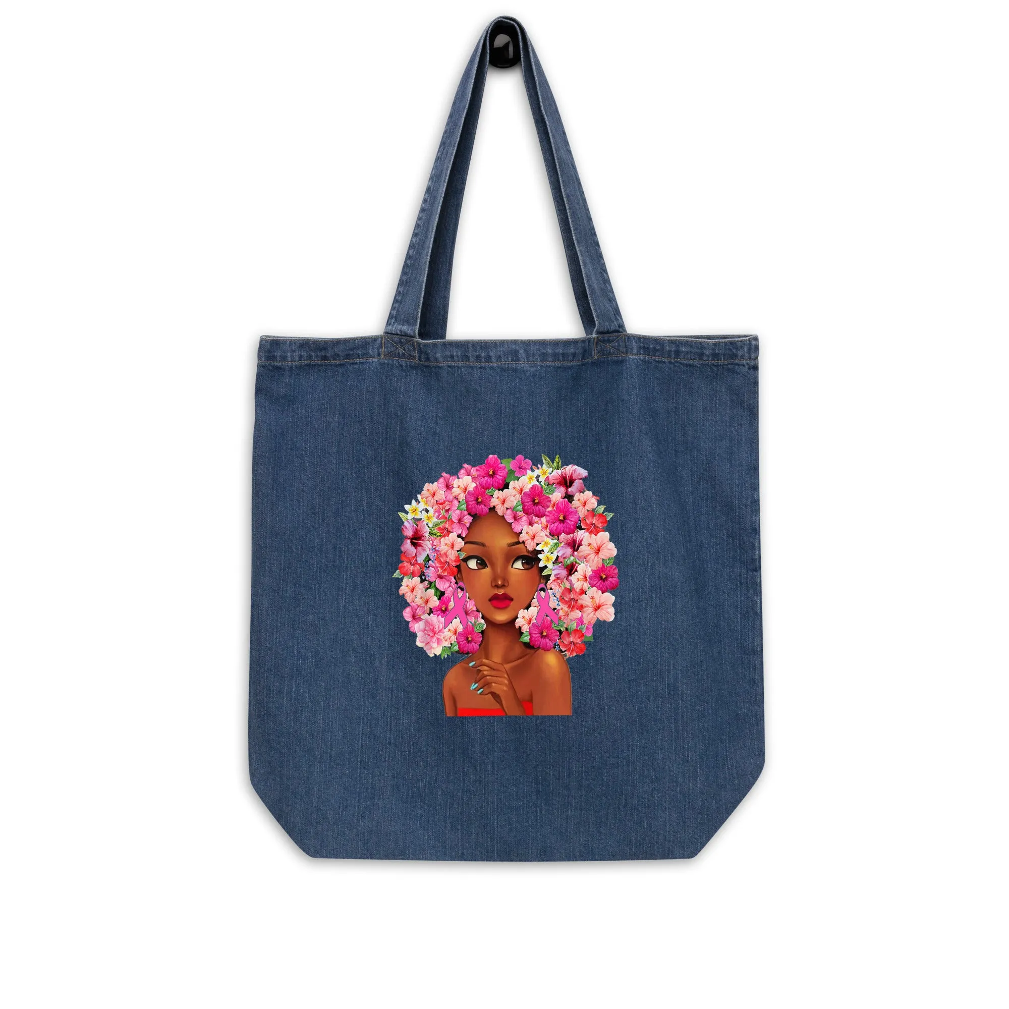 Pinky Look Organic denim tote bag