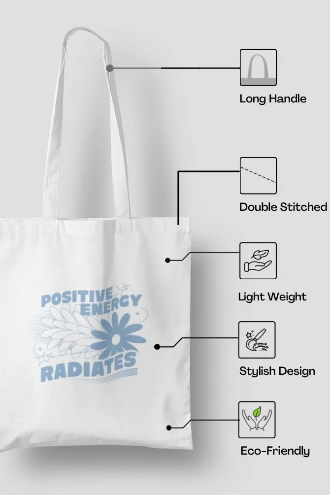 Positive Energy Radiates Zipper Tote Bag