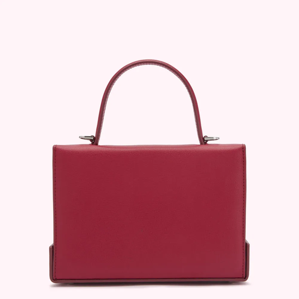 RASPBERRY LIP TURNLOCK QUEENIE HANDBAG