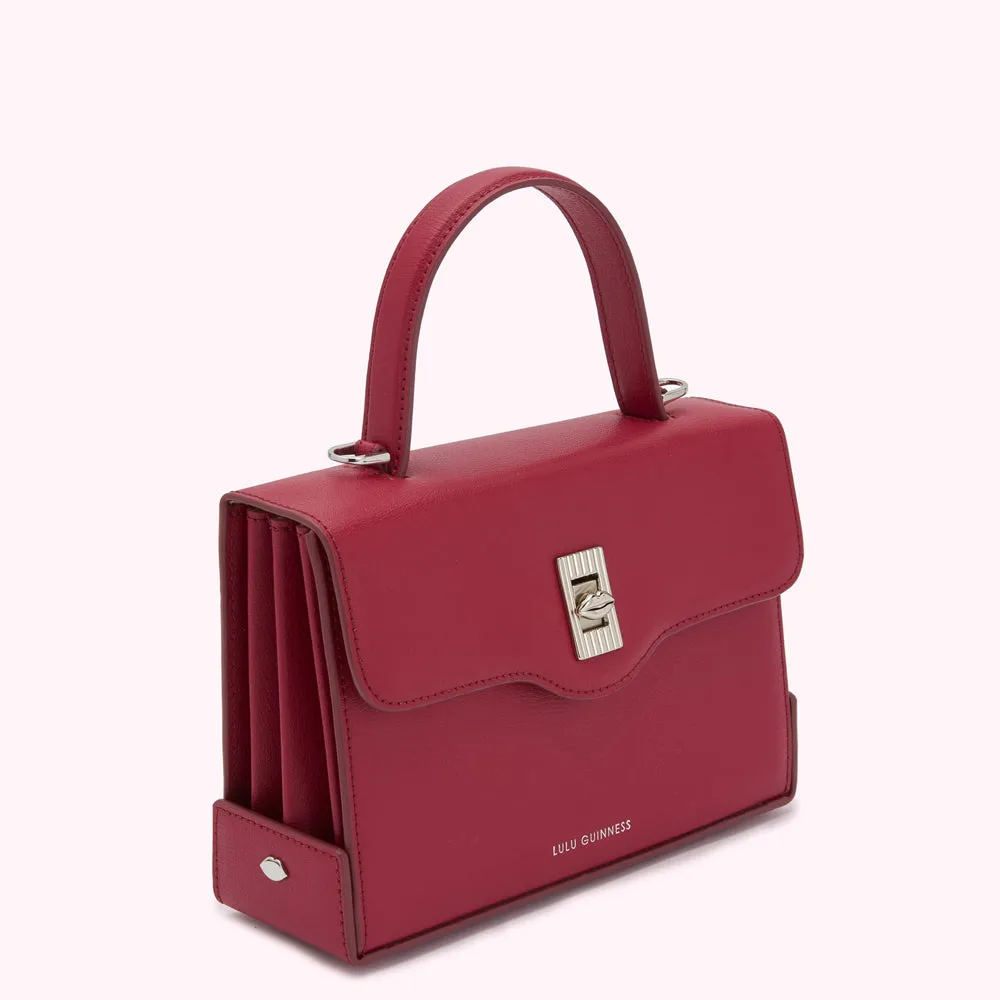 RASPBERRY LIP TURNLOCK QUEENIE HANDBAG