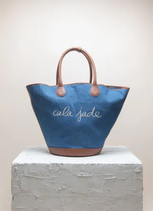 SANDHI L Blue Jeans Tote bag