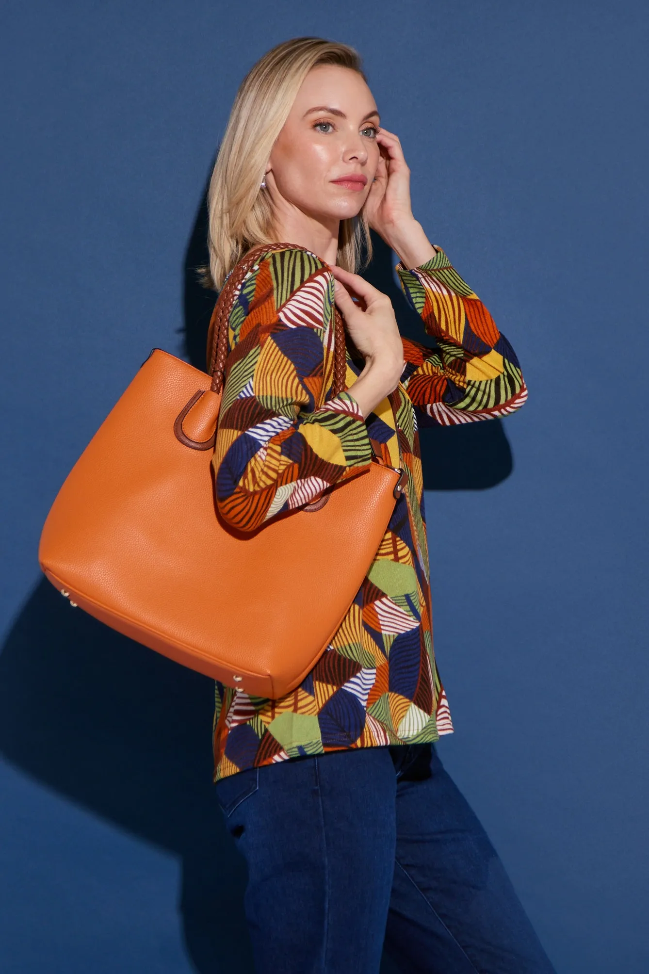 Simpson Tote & Clutch - Orange