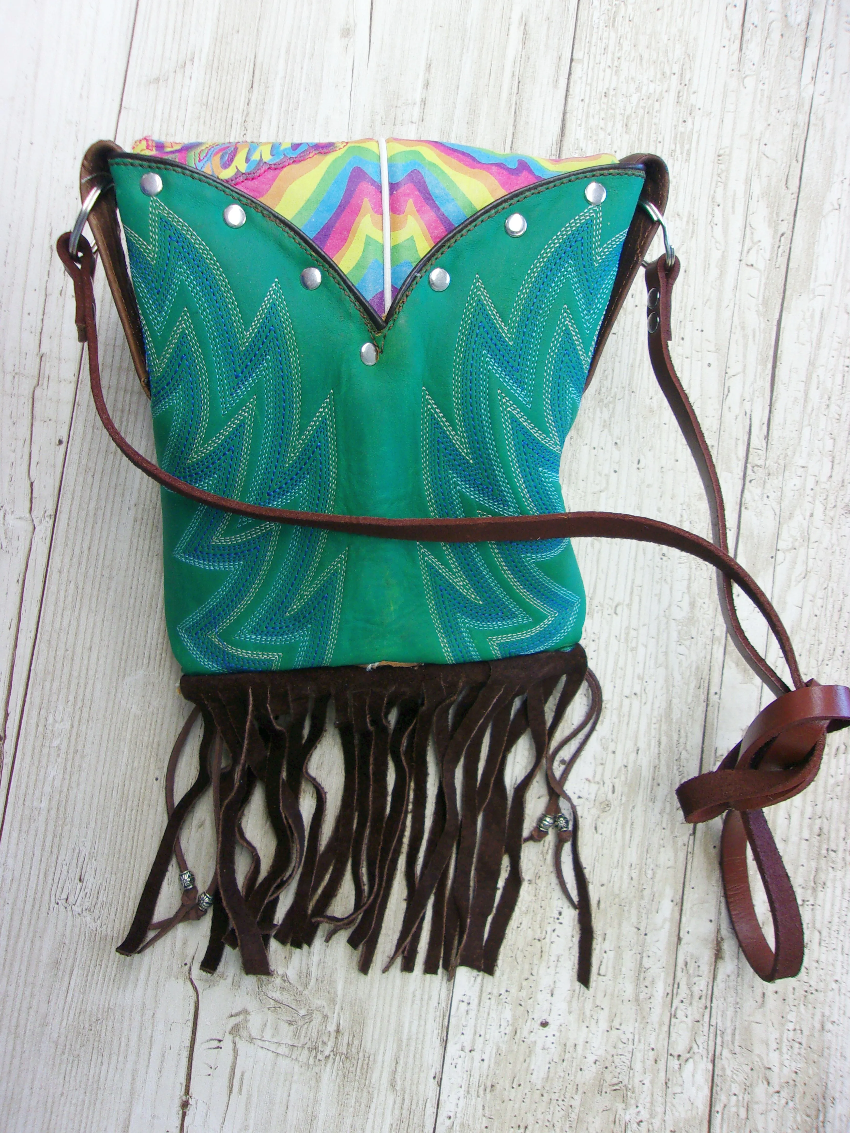 Small Cowboy Boot Purse with Fringe sm177