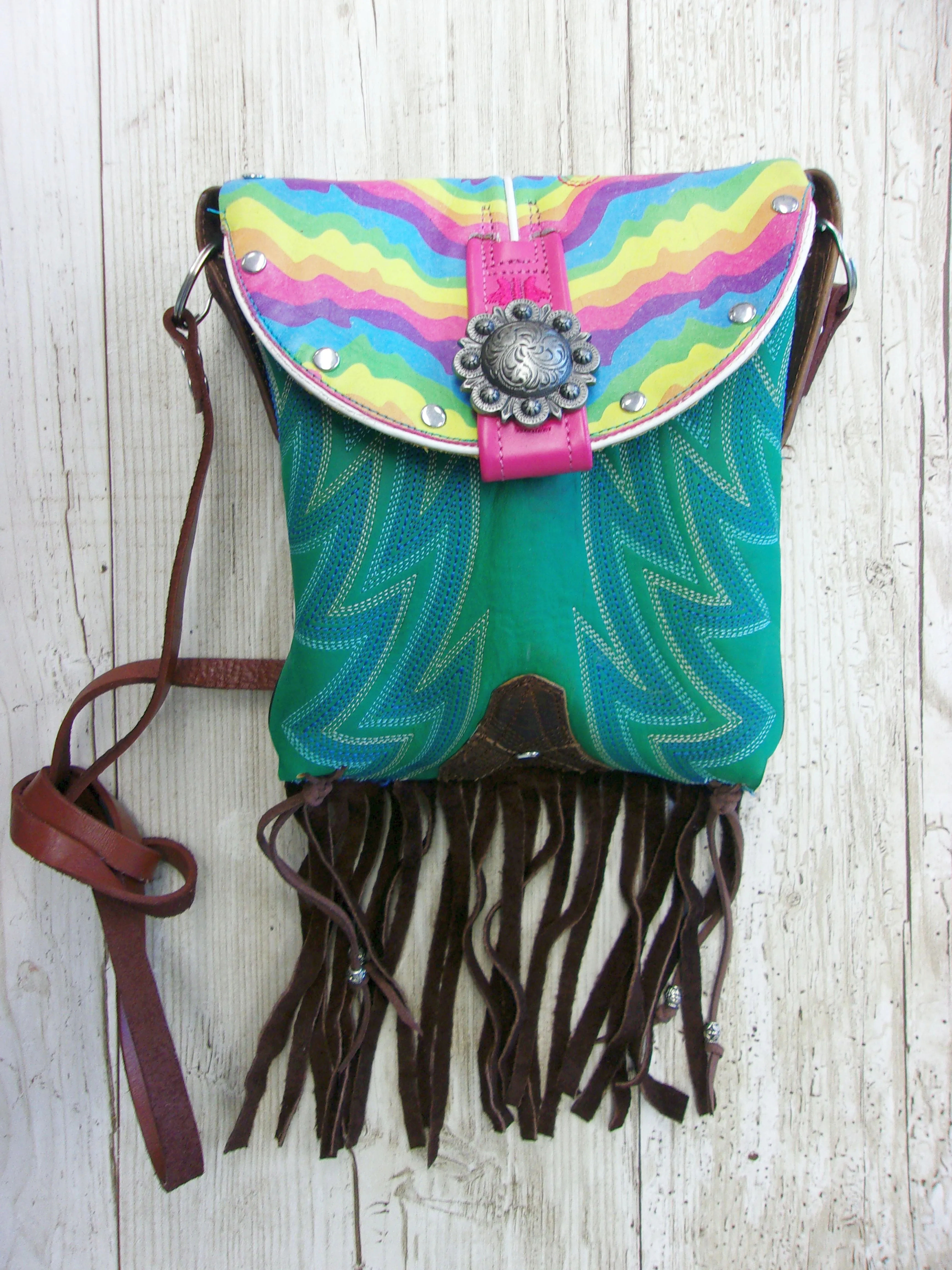 Small Cowboy Boot Purse with Fringe sm177