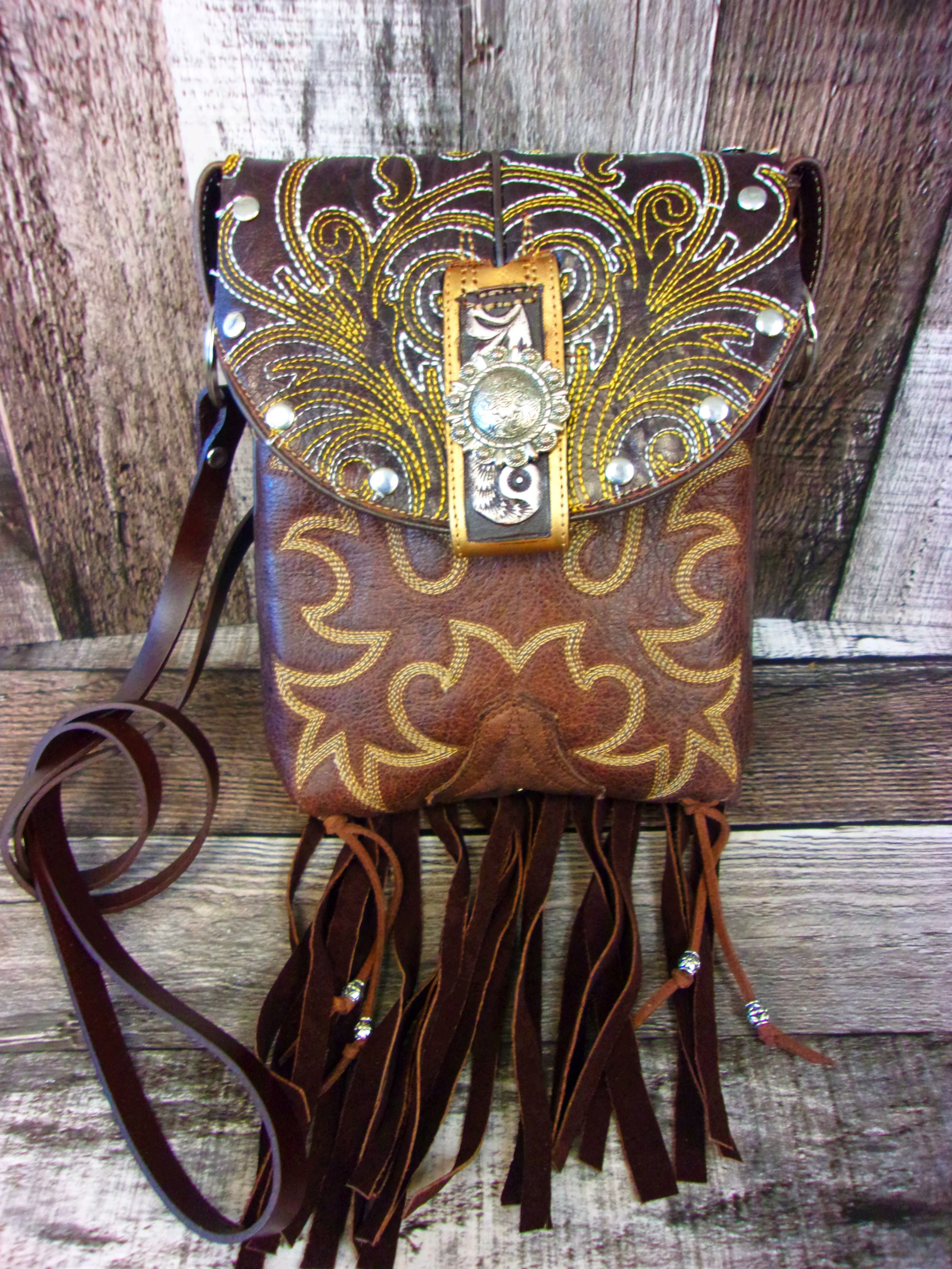 Small Cowboy Boot Purse with Fringe sm261