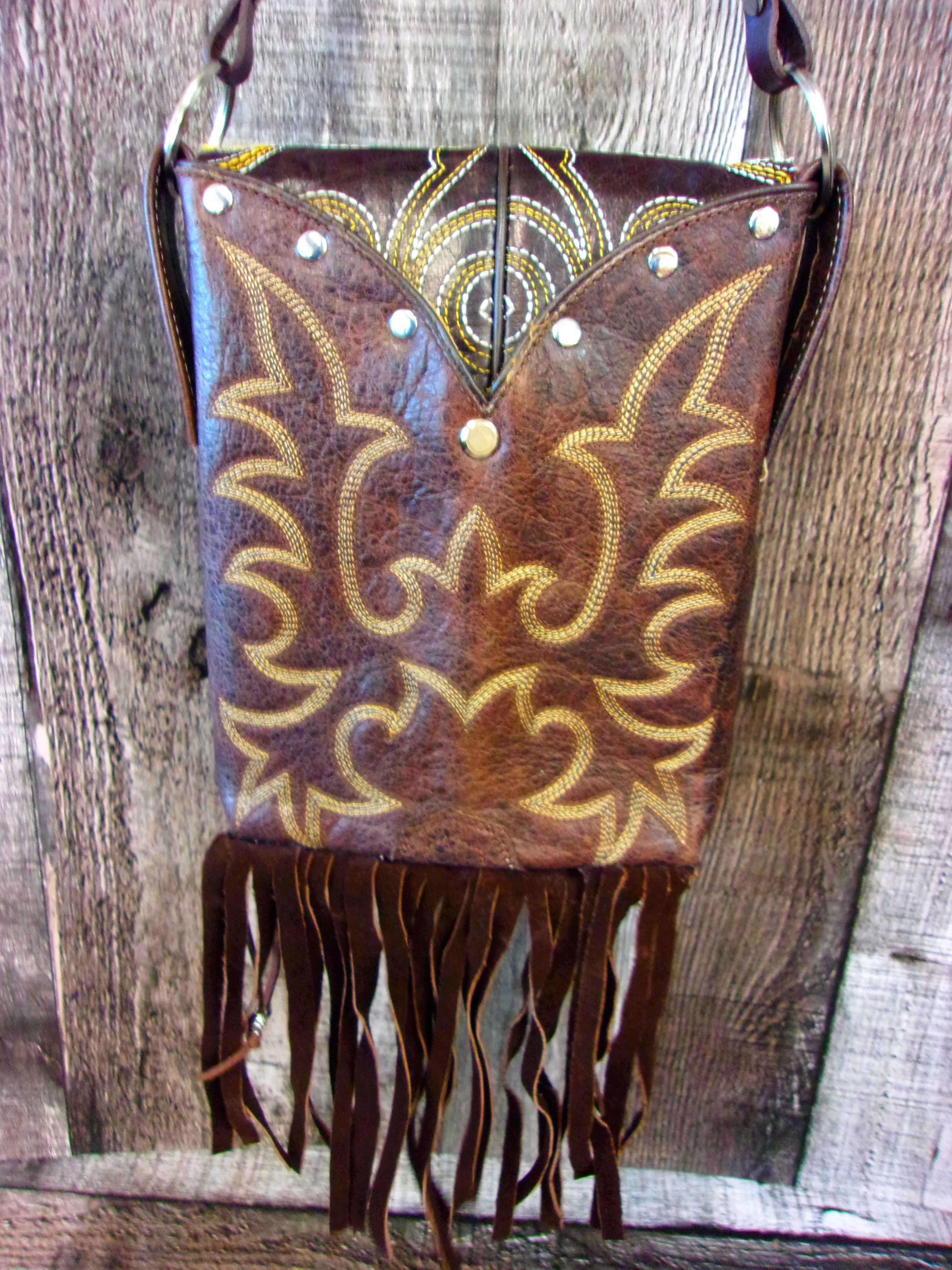 Small Cowboy Boot Purse with Fringe sm261