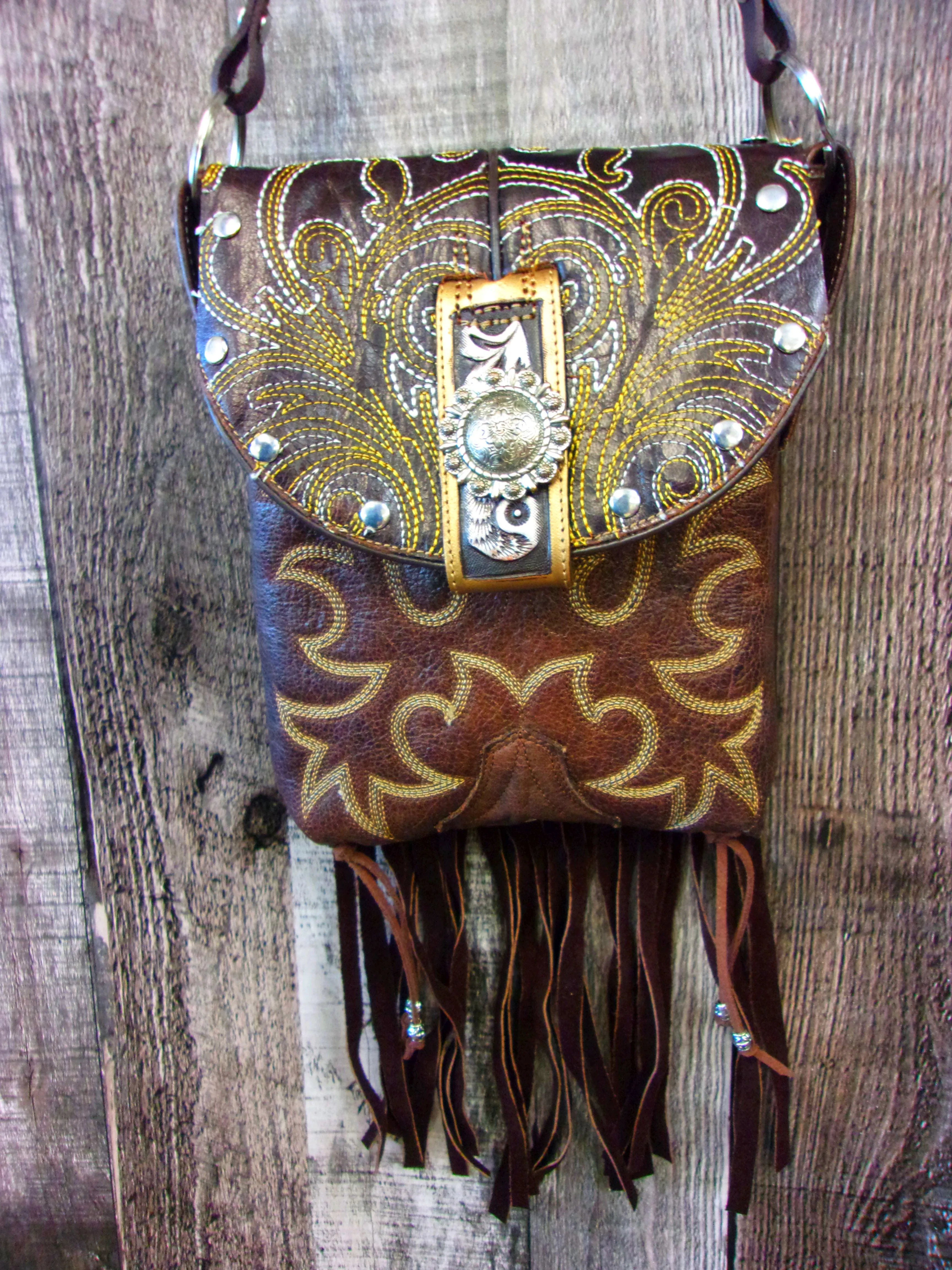 Small Cowboy Boot Purse with Fringe sm261