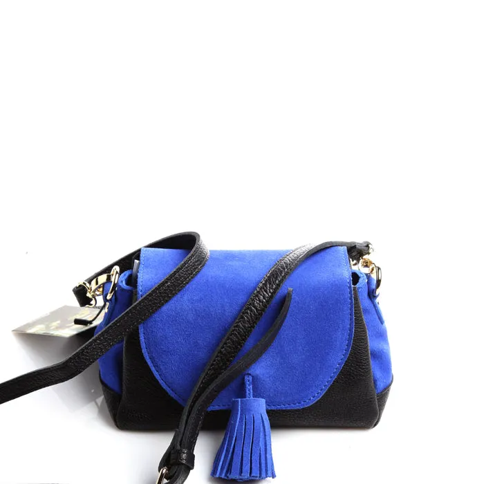 Small Cute Leather Crossbody Satchel Purse With Fringe Shoulder Bag for Women