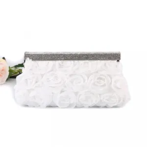 'Snow White Rose' Evening Clutch Bag