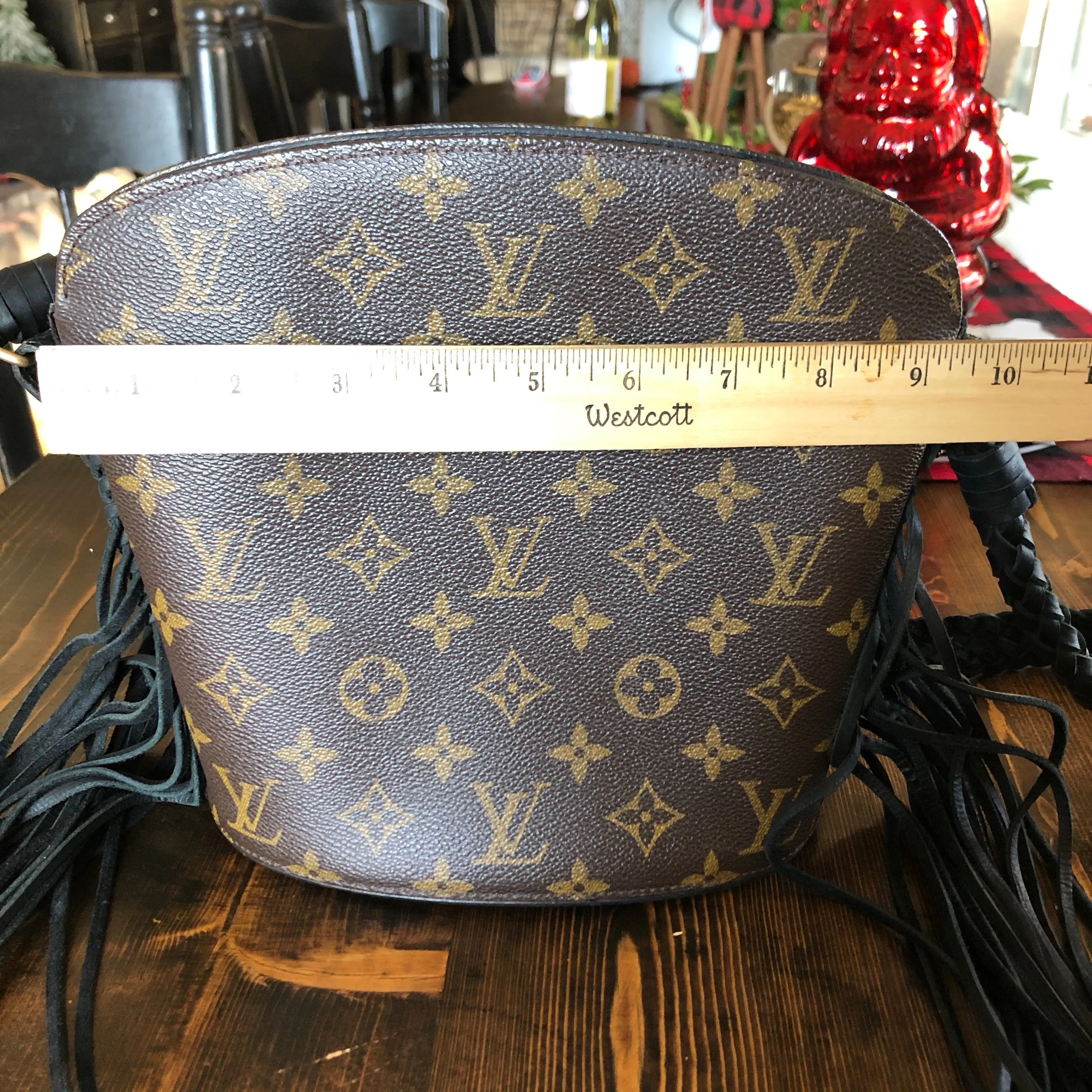 The Finch - Vintage Monogram Black Crossbody