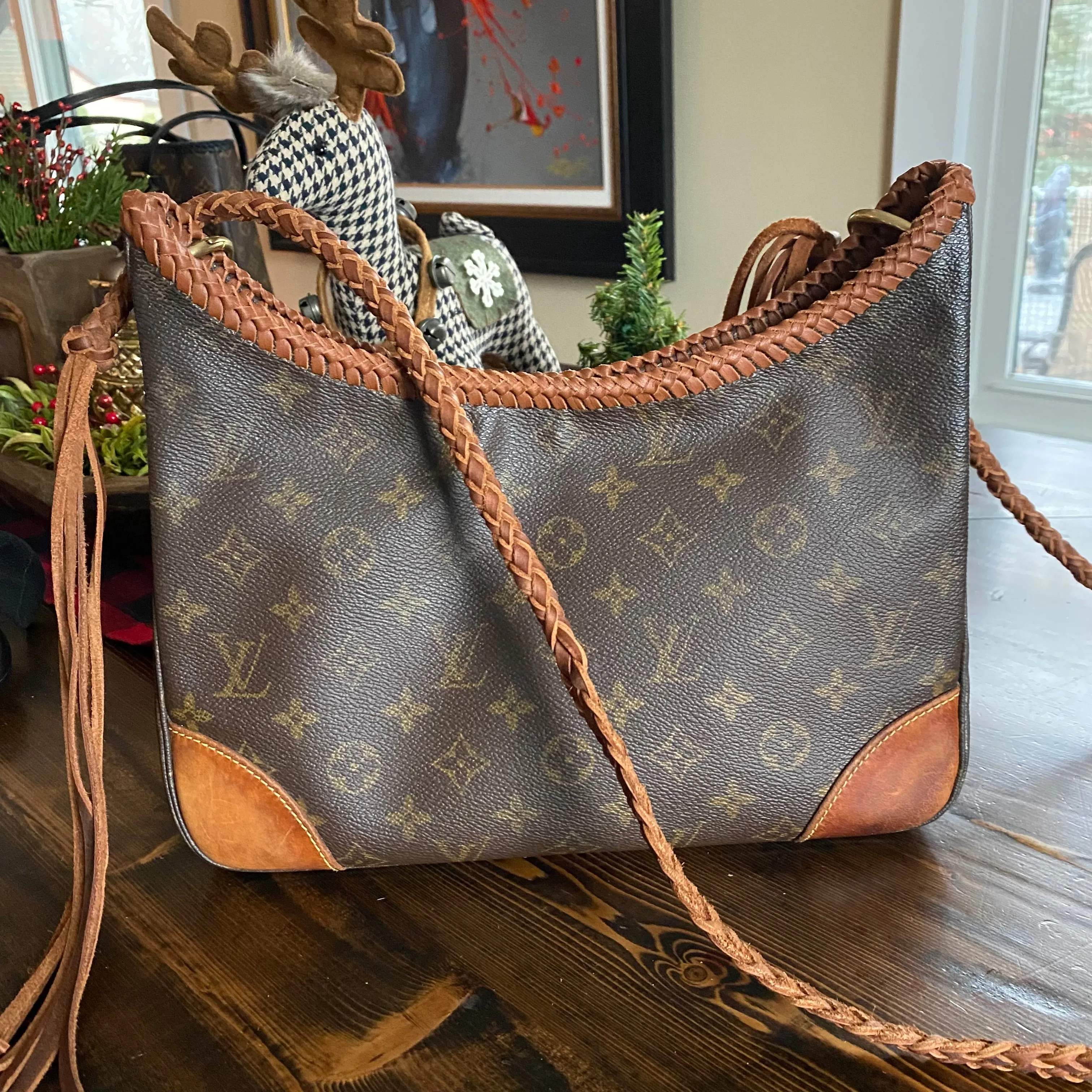 The Harrier Crossbody Bag in Tan Monogram