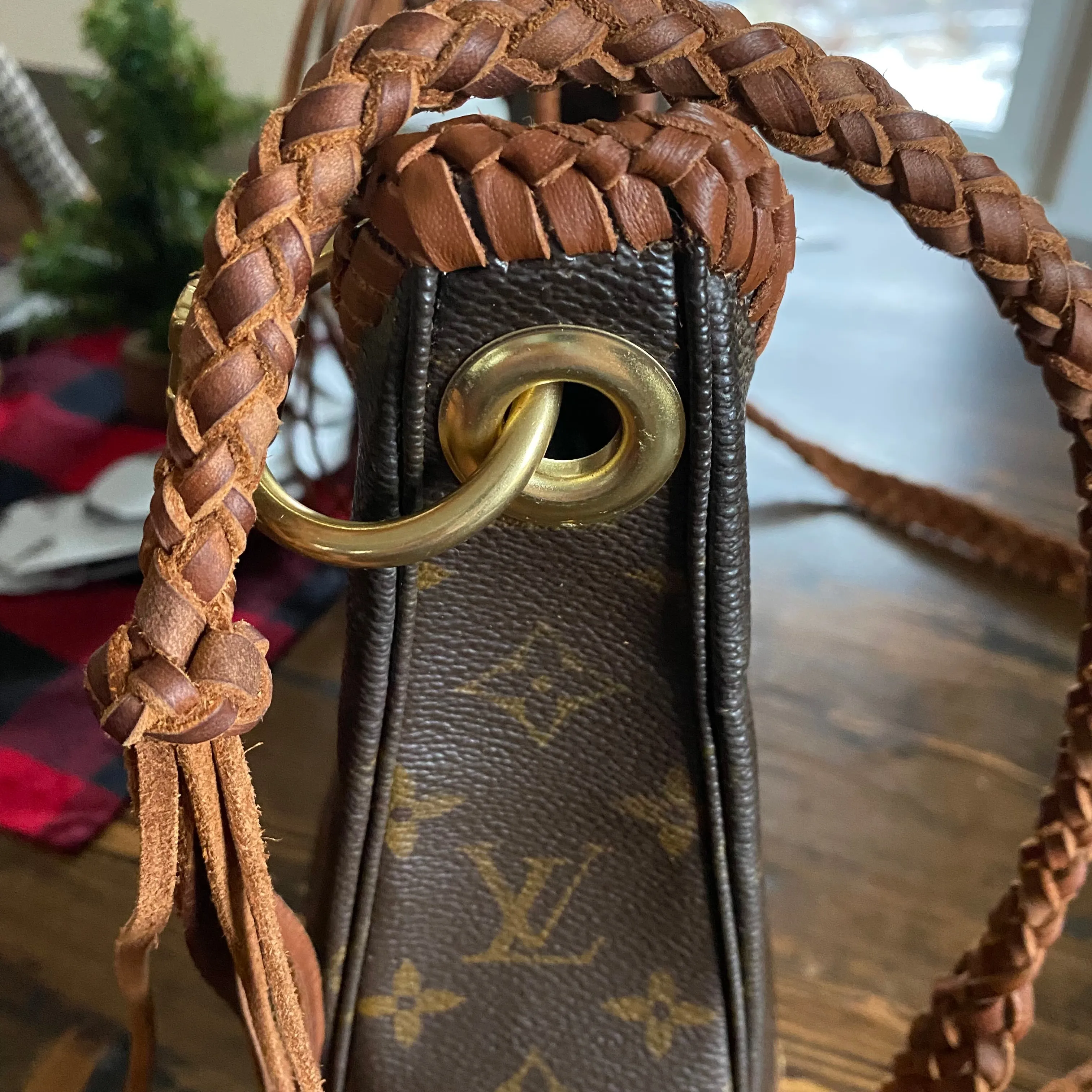 The Harrier Crossbody Bag in Tan Monogram