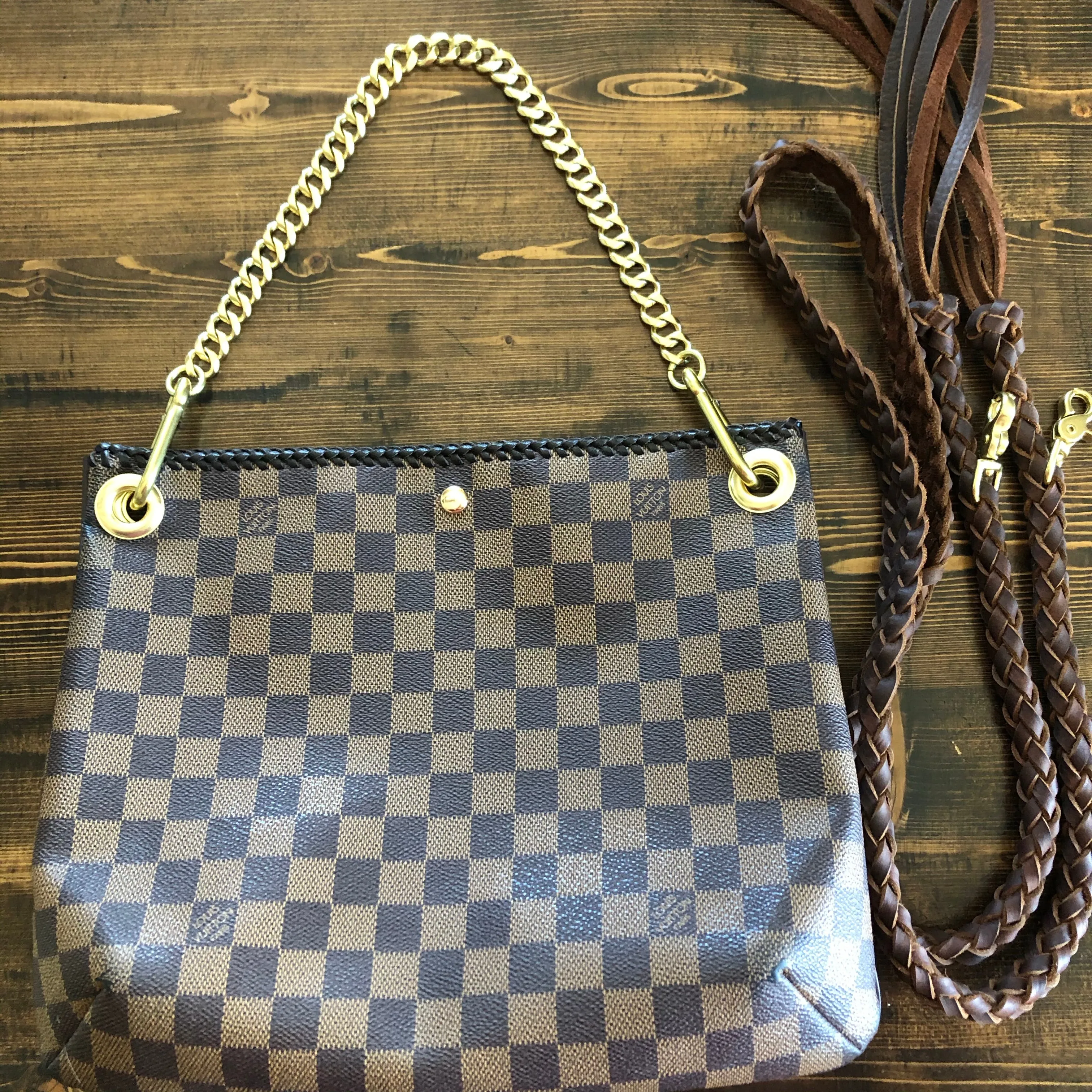 The Lark Crossbody in Damier Ebene