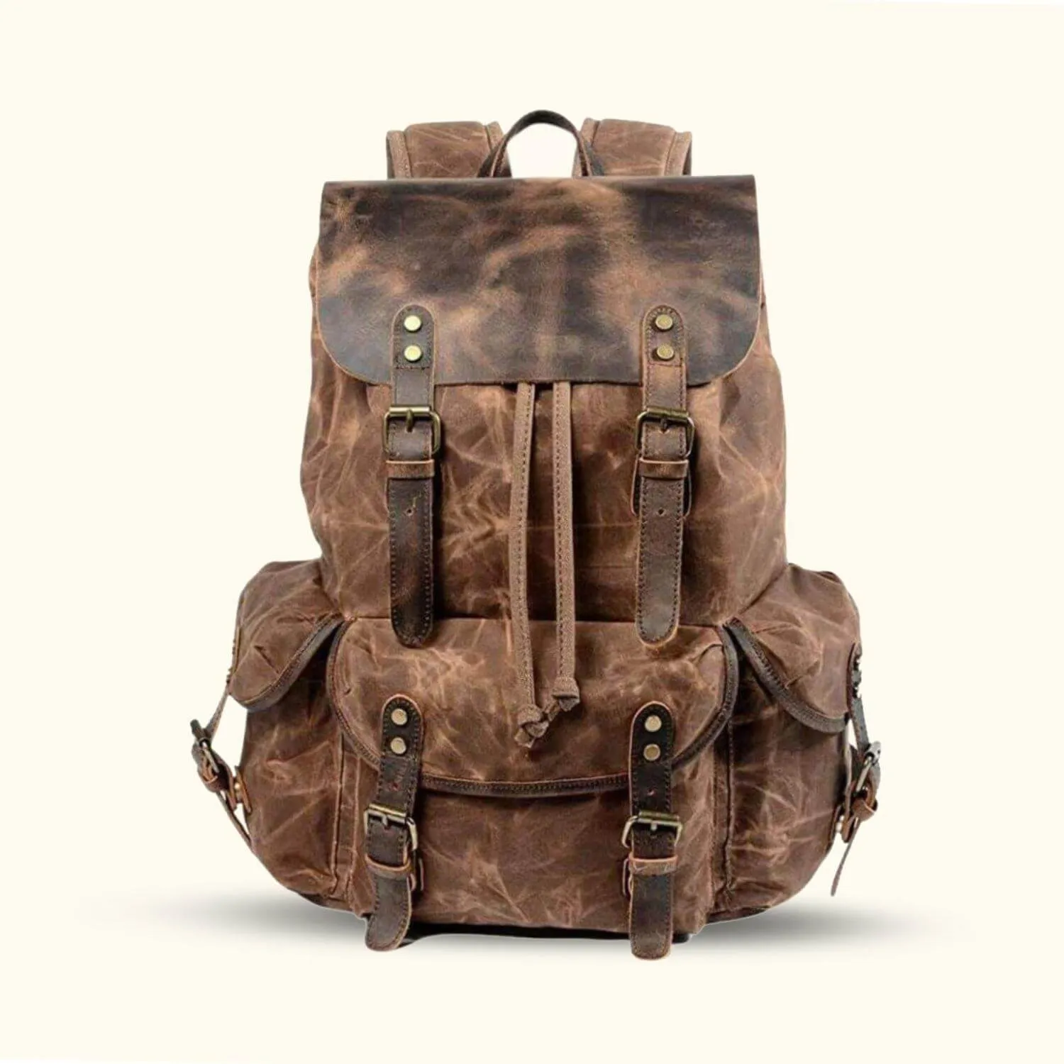 The Lone Horse – Canvas Leather Backpack