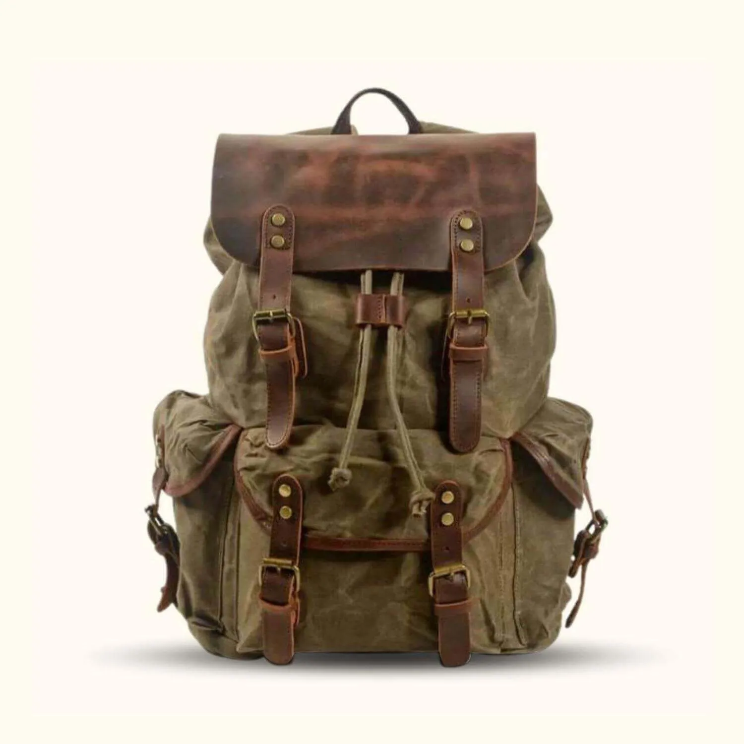 The Lone Horse – Canvas Leather Backpack