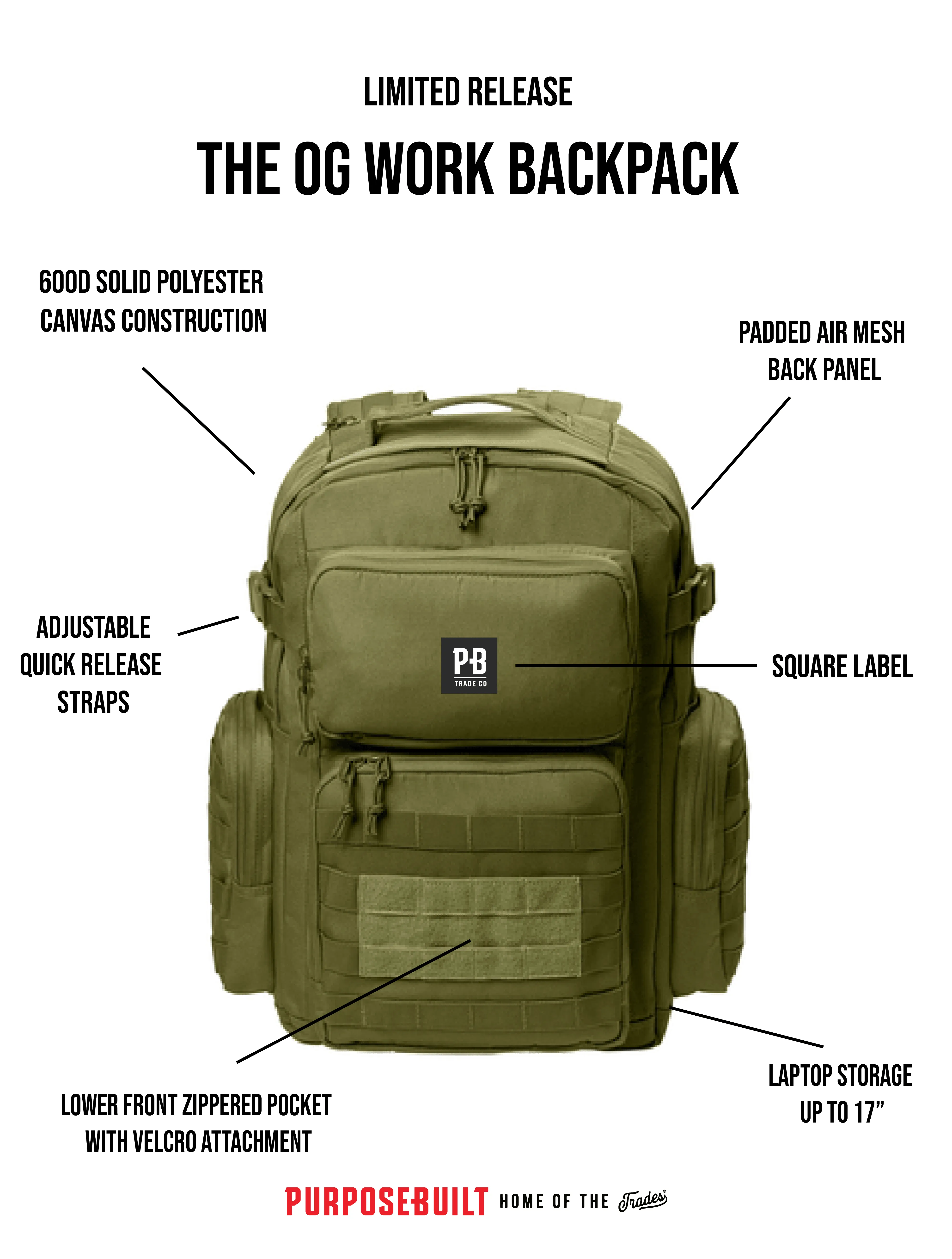 The O.G. Trade Backpack, Olive