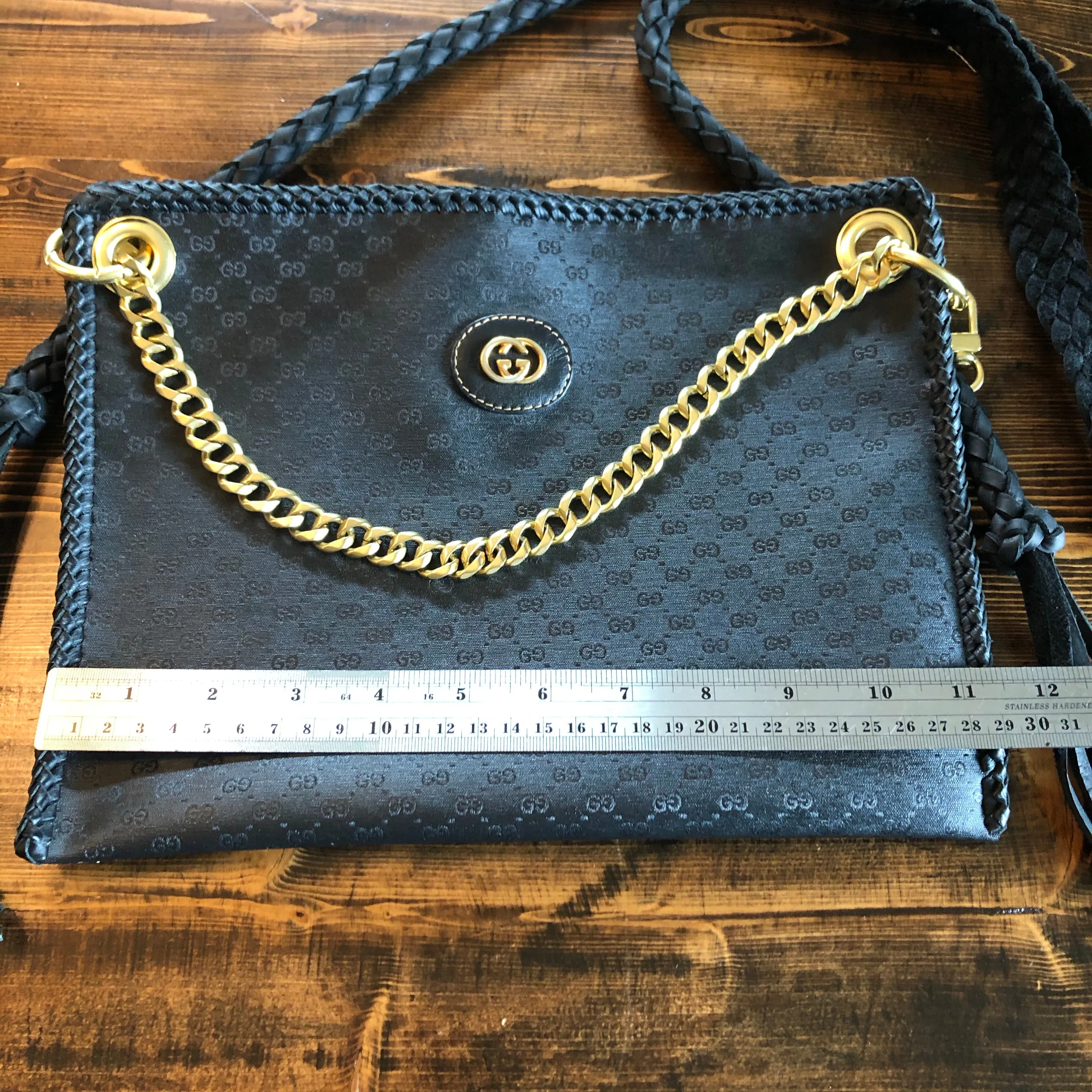 The XL Nuthatch - Black Vintage Micro GG Crossbody