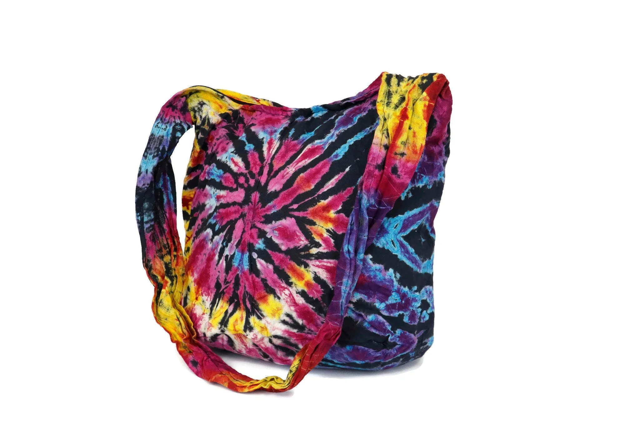 Tie Dye Bags Hobo Tote Cross body Bags Sling Cotton Hippie Festival