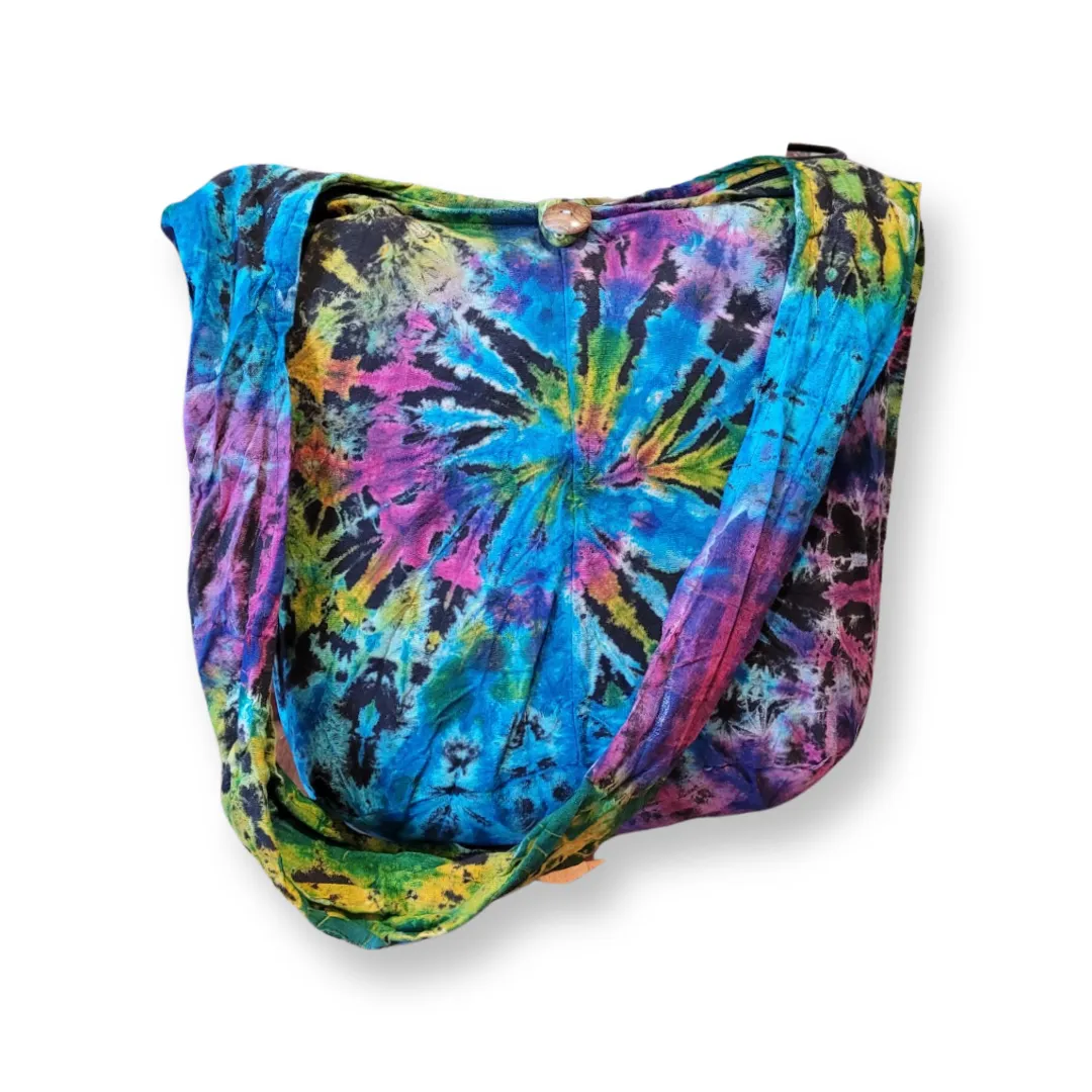 Tie Dye Bags Hobo Tote Cross body Bags Sling Cotton Hippie Festival