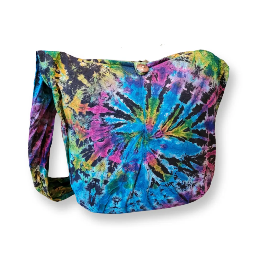 Tie Dye Bags Hobo Tote Cross body Bags Sling Cotton Hippie Festival