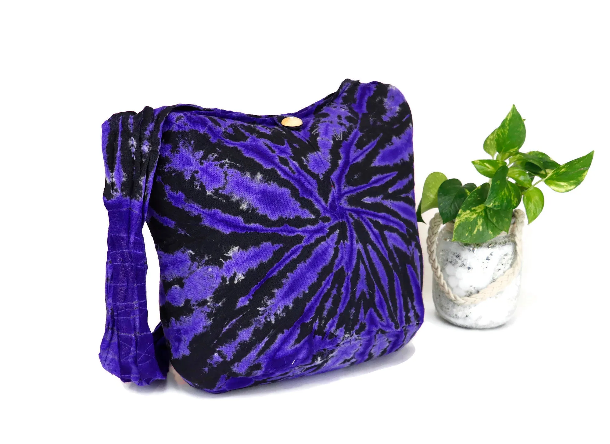 Tie Dye Bags Hobo Tote Cross body Bags Sling Cotton Hippie Festival