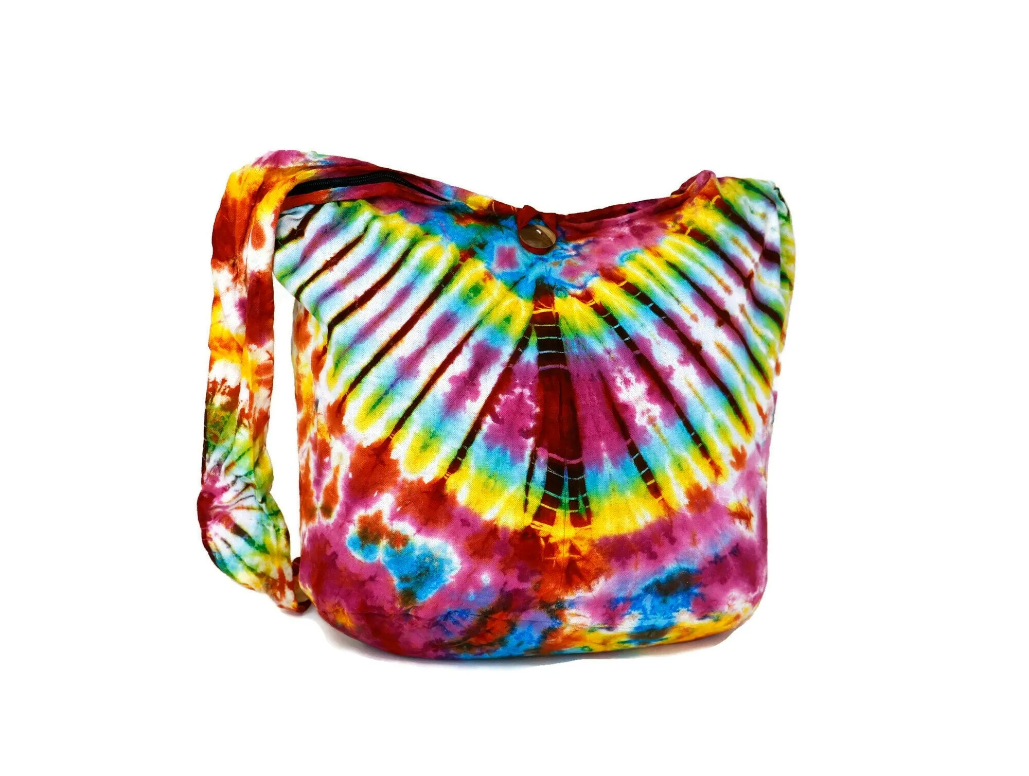 Tie Dye Bags Purse Hobo Tote Sling Shoulder cotton Messenger Bags Top Zip