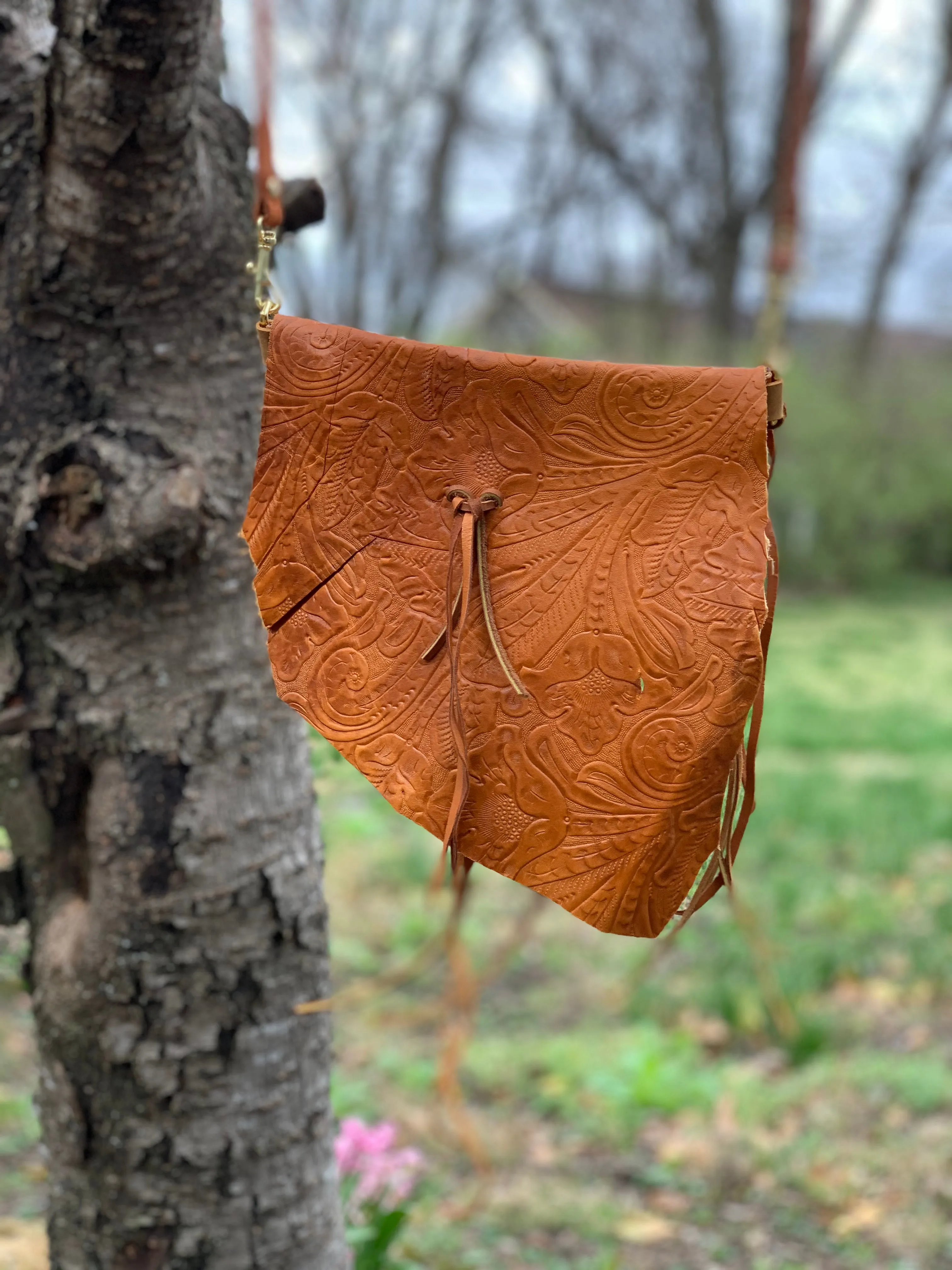 Tobacco Road Crossbody Leather Bag