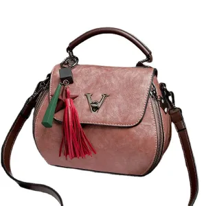 Vintage Elegant Tassel Bucket Bag Shoulder Handbag Crossbody For Women