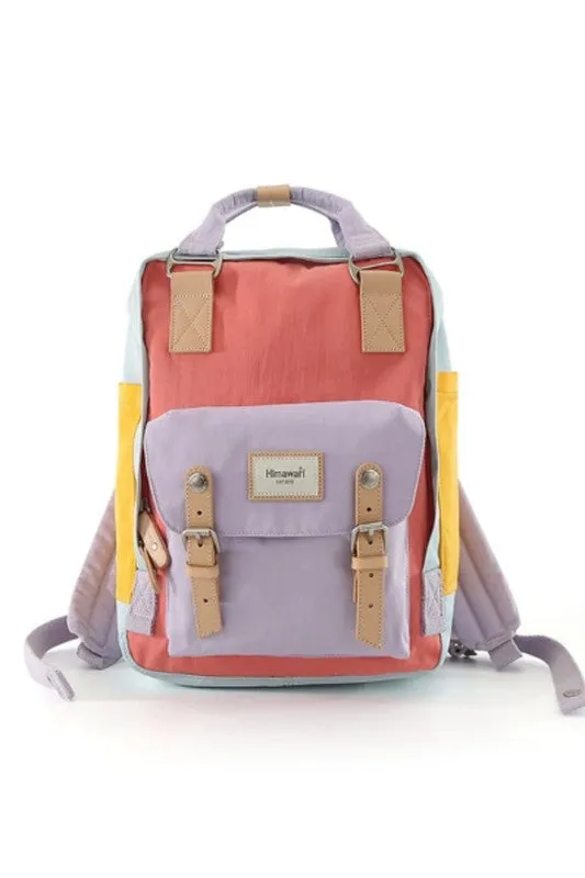 Vintage Style Blue/Pink Waterproof Backpack