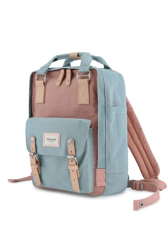 Vintage Style Blue/Pink Waterproof Backpack