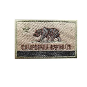 Vintage Tactical Patch For Clothes / Canvas Unisex Embroidered / Khaki Military Patch