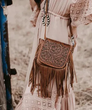 Western Fringe Leather Crossbody