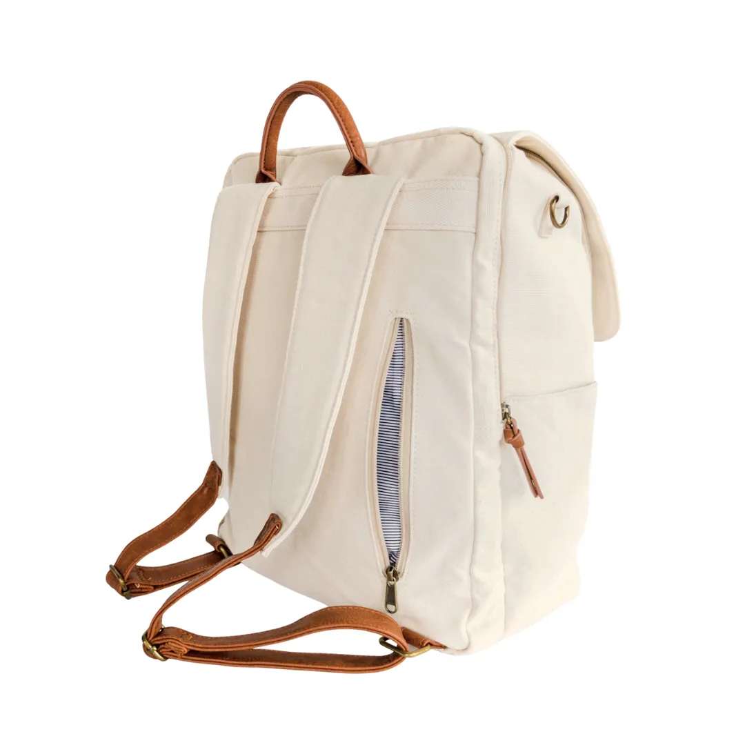 White Backpack Clutch Combo - Perfect for Moms & Students!