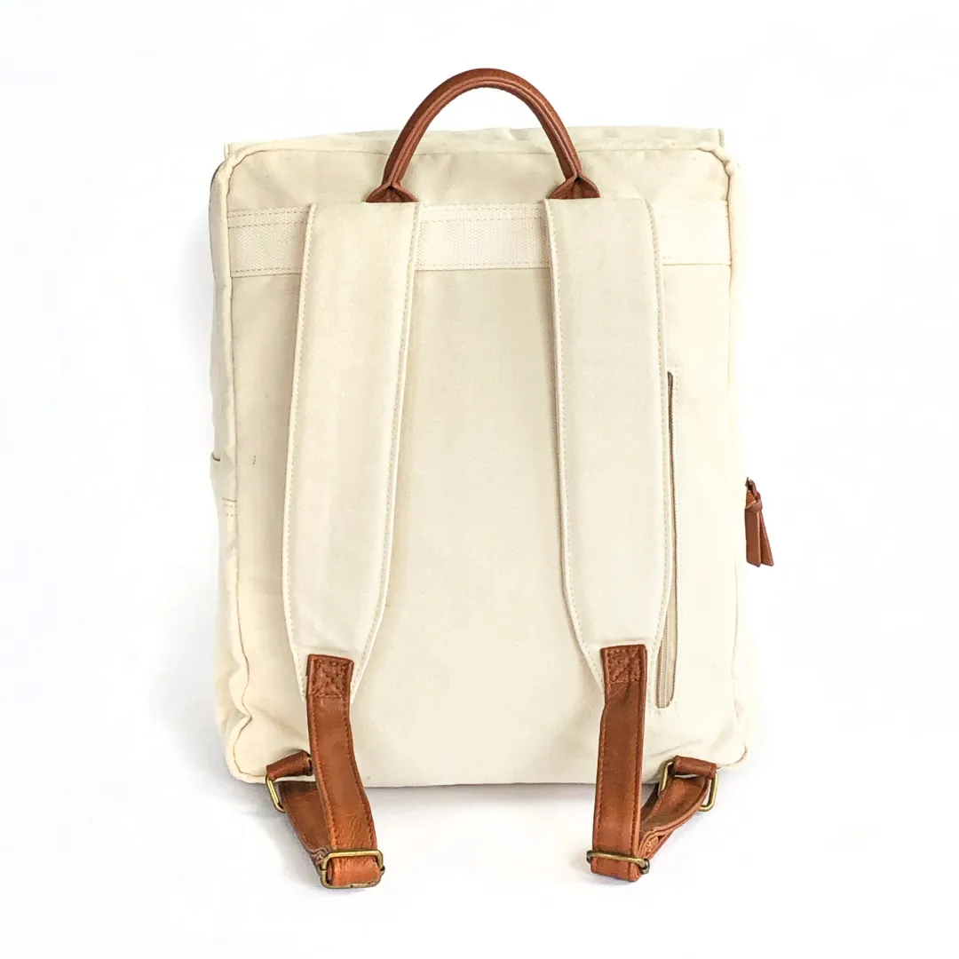 White Backpack Clutch Combo - Perfect for Moms & Students!