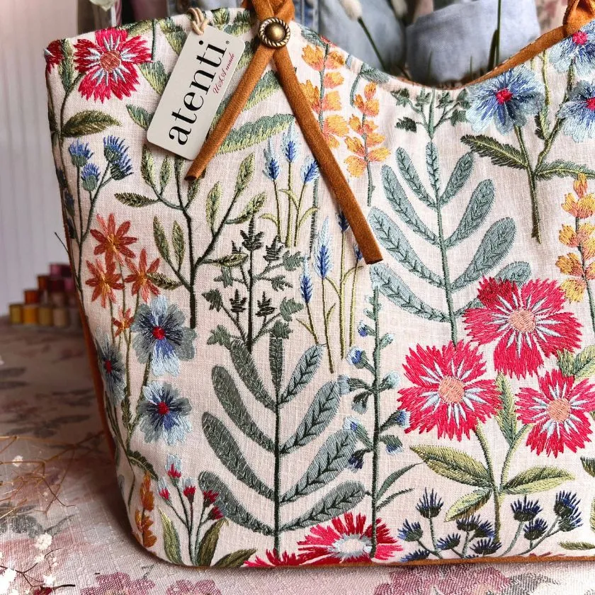 Wildflower Lolita: USA Made, Handbag with Matching Pouch